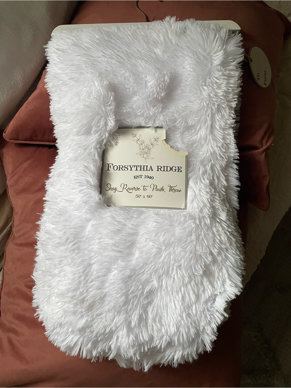 Plush Shag Throw Blanket - White